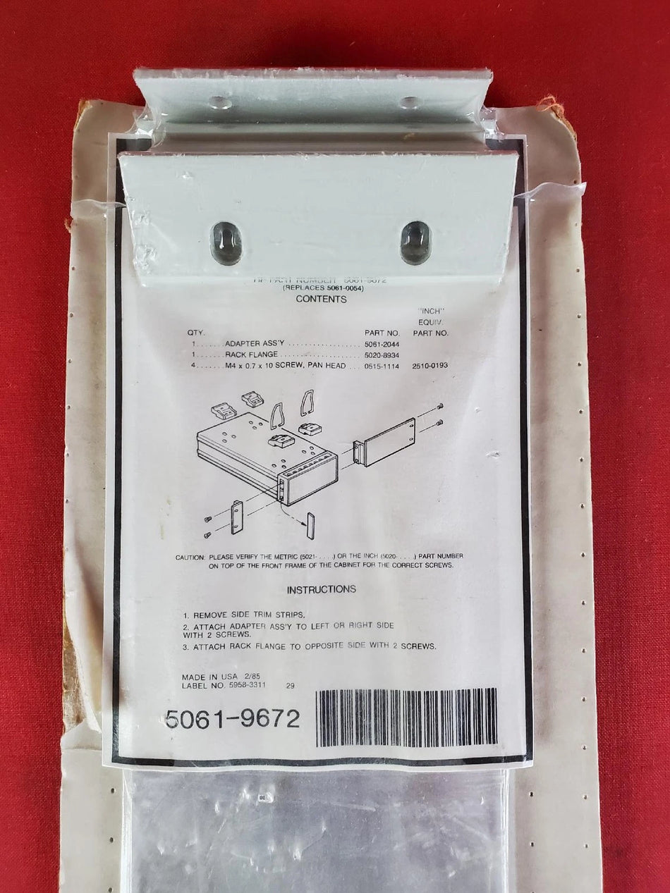 Agilent/Keysight 5061-9672 88.1H Rack Adapter Kit Half Module