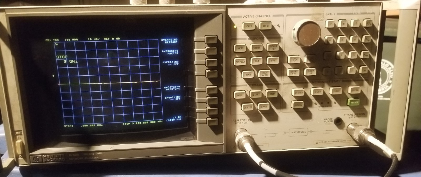 HP 8752A Vector Network Analyzer 3GHz 2 Port