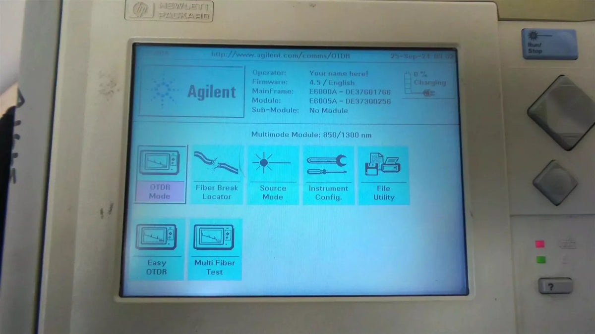 Agilent E6000A-DE37300256 SM Fiber OTDR