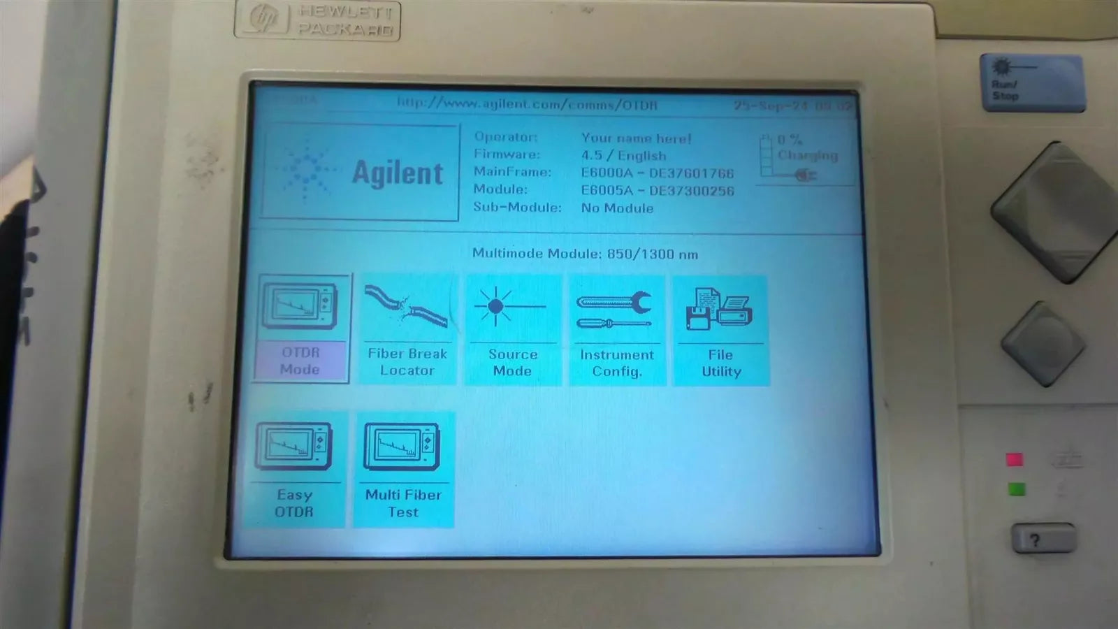 Agilent E6000A-DE37300256 SM Fiber OTDR