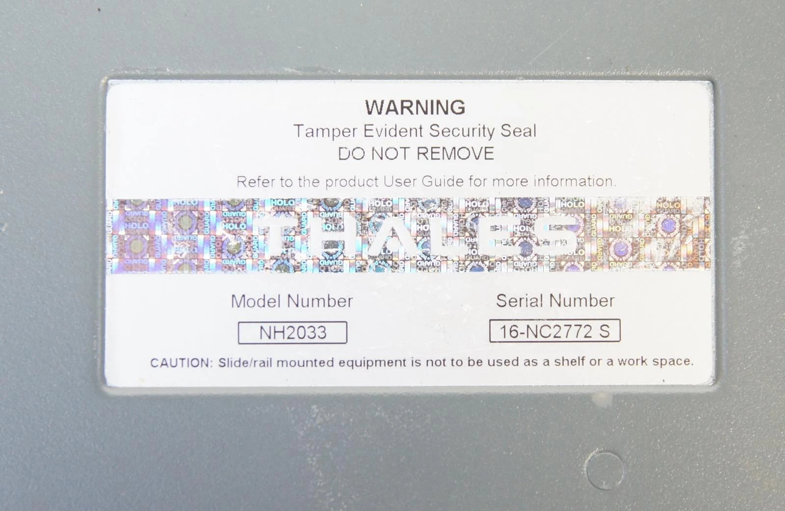 Thales Cipher Line nShield Connect NH2033 Security Appliance