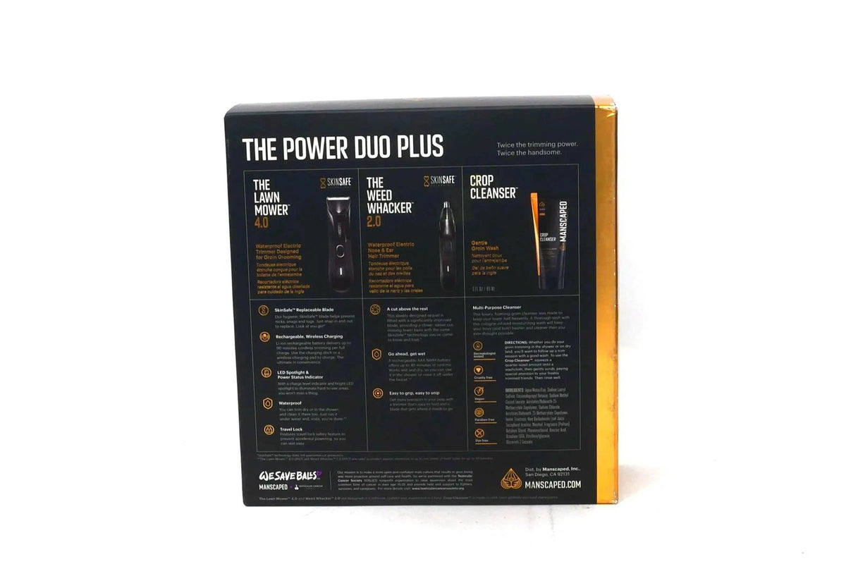 Manscaped The Power Duo Plus For Grooming & Hygiene - Free Shipping