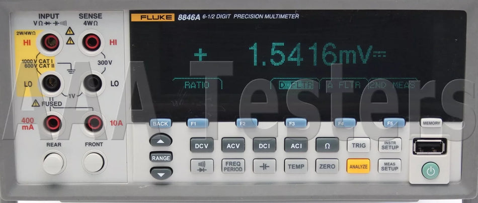 Fluke 8846A 6.5 Digit Precision Multimeter 120V USB CAT I 1000 V CAT II 600 V