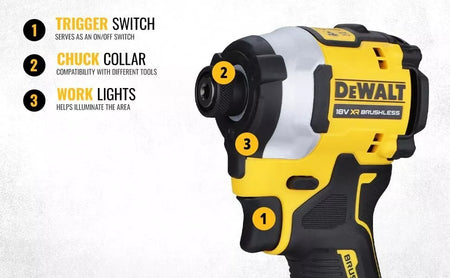 DeWalt DCF850N-XJ 20V MAX XR 1/4 Brushless Compact Impact Driver