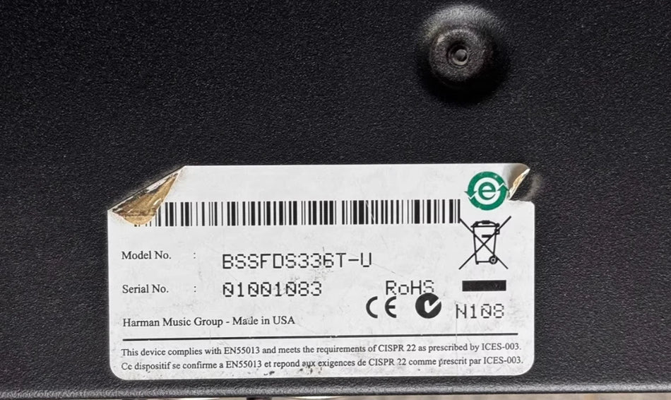BSS FDS 336T Audio Processor - High-Quality Sound Processing