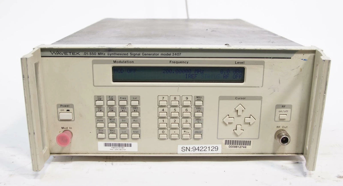 Wavetek Model 2407 .01 - 550MHz Synthesized Signal Generator