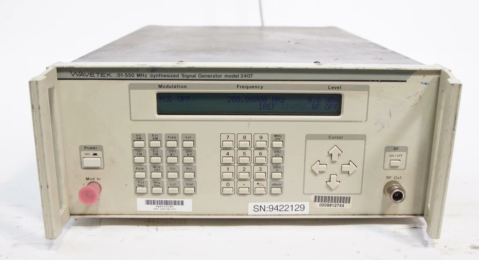 Wavetek Model 2407 .01 - 550MHz Synthesized Signal Generator