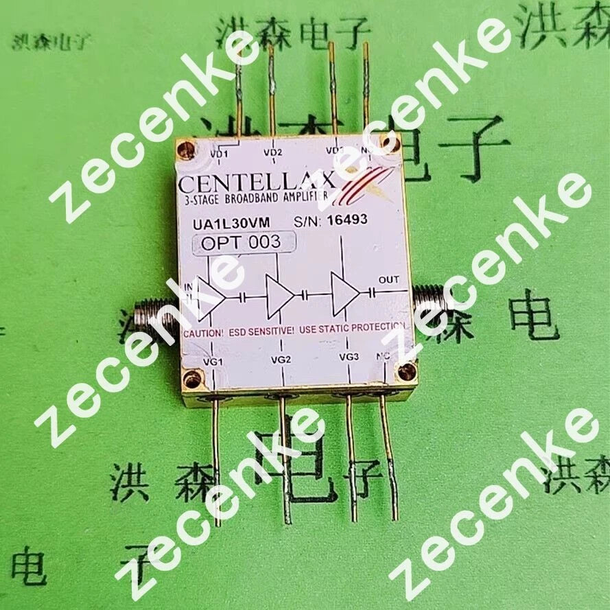 1PC CENTELLAX UA1L30VM 0.01-30GHz 27dB Amplifier 2.92mm P6517B YL