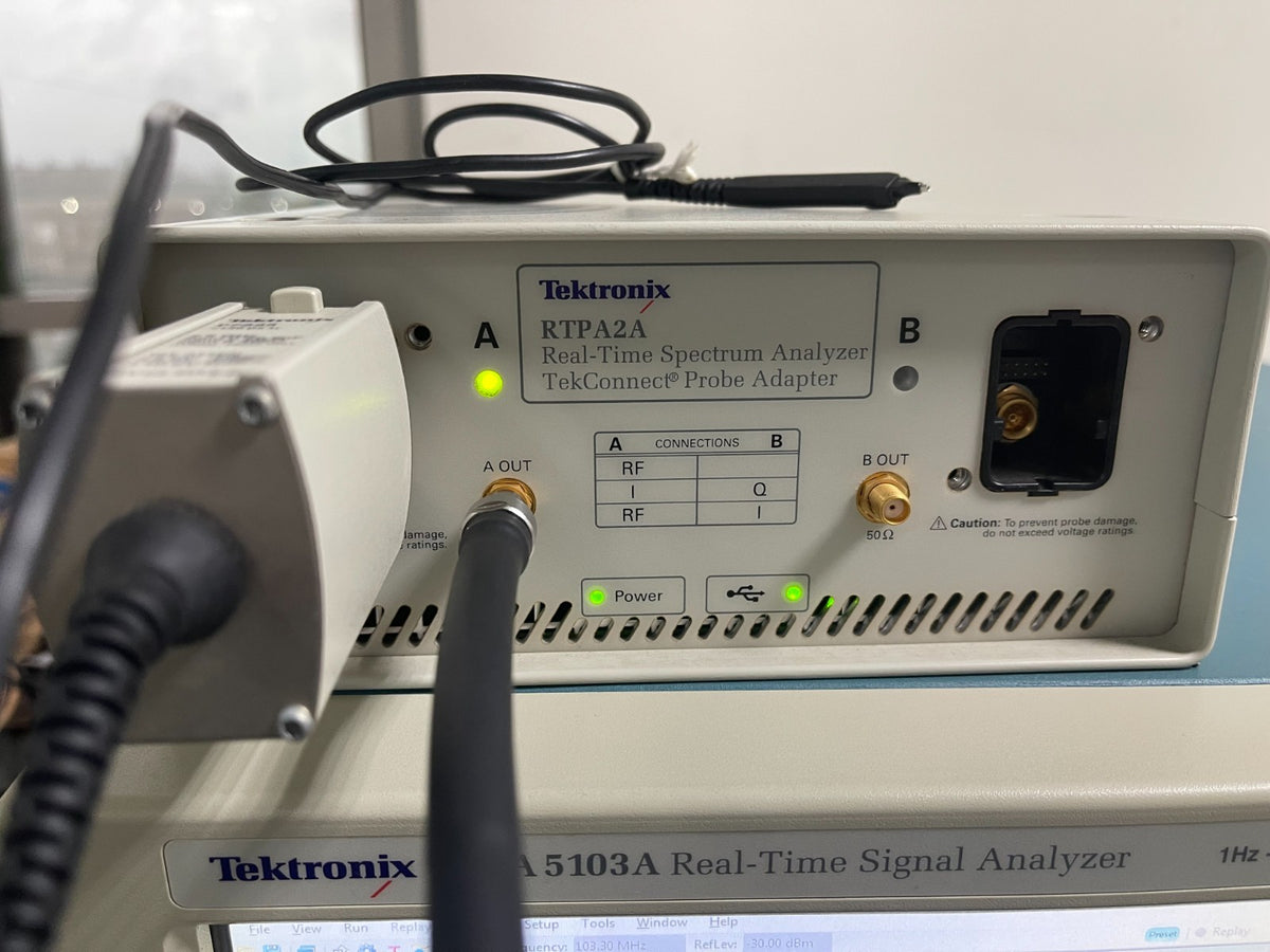 Tektronix RTPA2A Real Time Spectrum Analyzer Tek Connect Probe Adapter W/ P7225 - XG eqpt