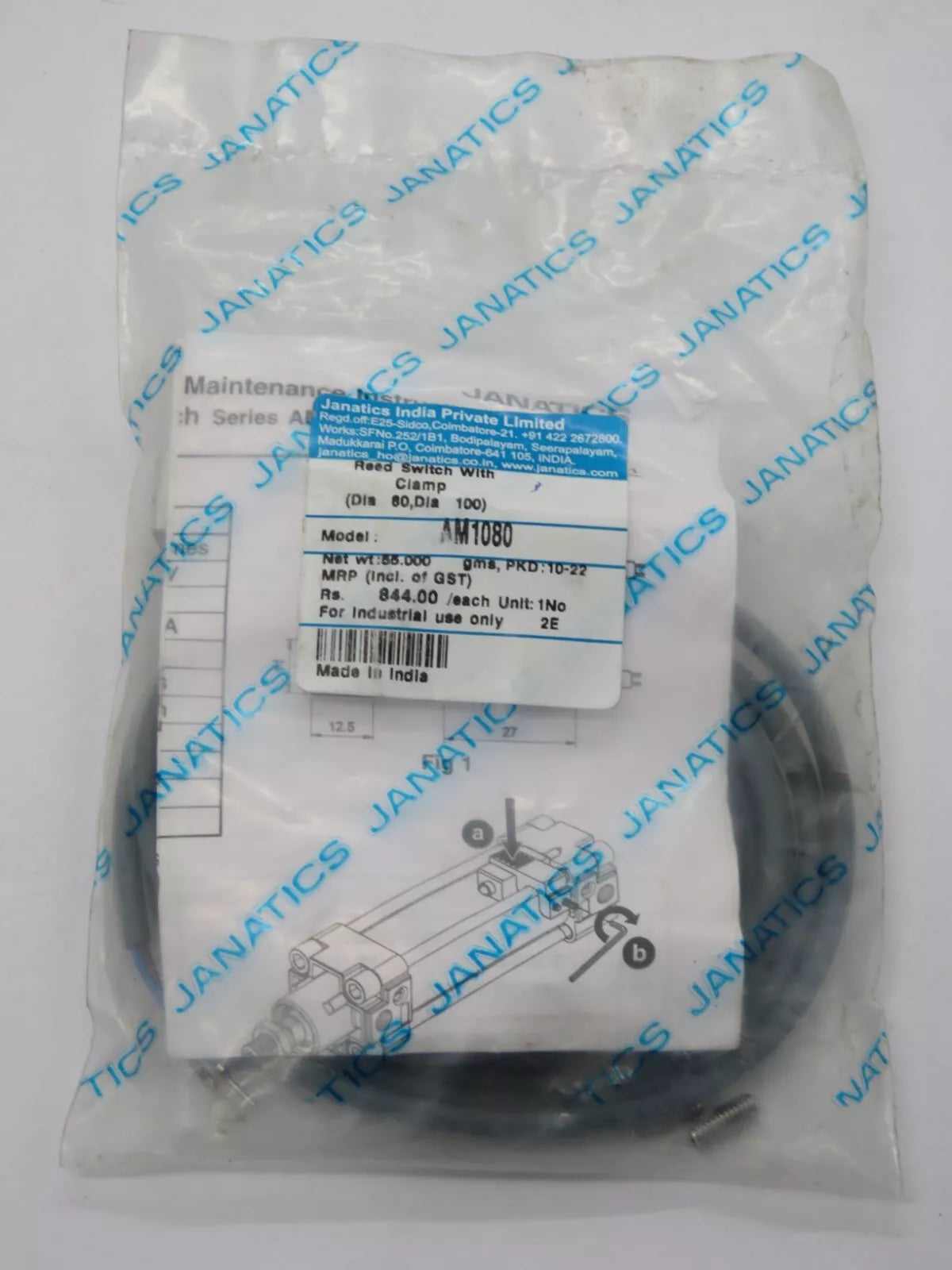 Janatics AM1080 Reed Switch with Clamp (A13080,100)
