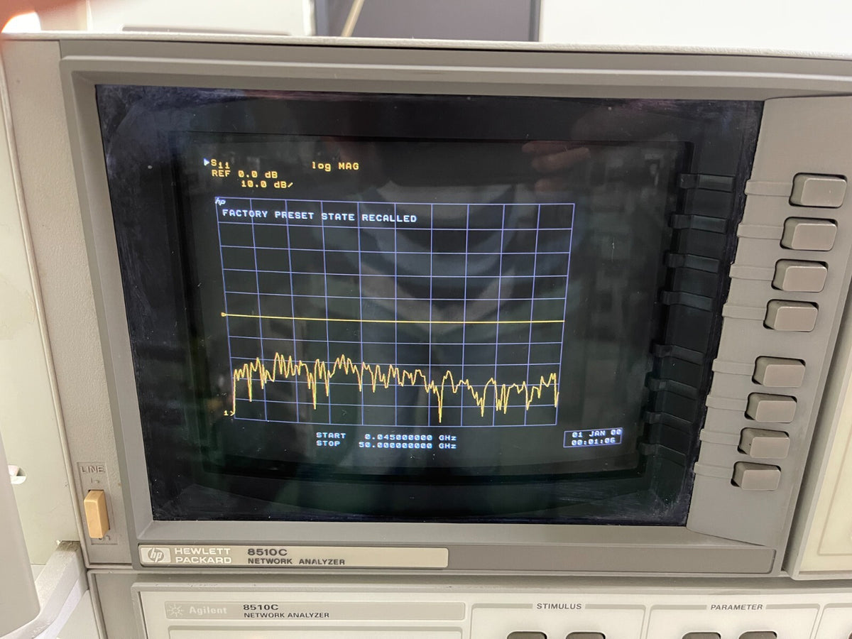 HP Agilent 8510C Vector Network Analyzer System 45MHz - 50GHz , w/HP83650B (CRT)