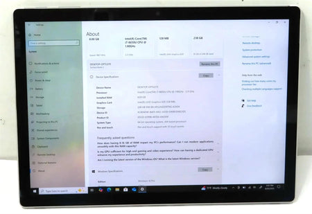 Microsoft Surface Book 2 1832 13.5'' Core i7-8650U 1.9GHz 8GB 256GB Win10 Pro
