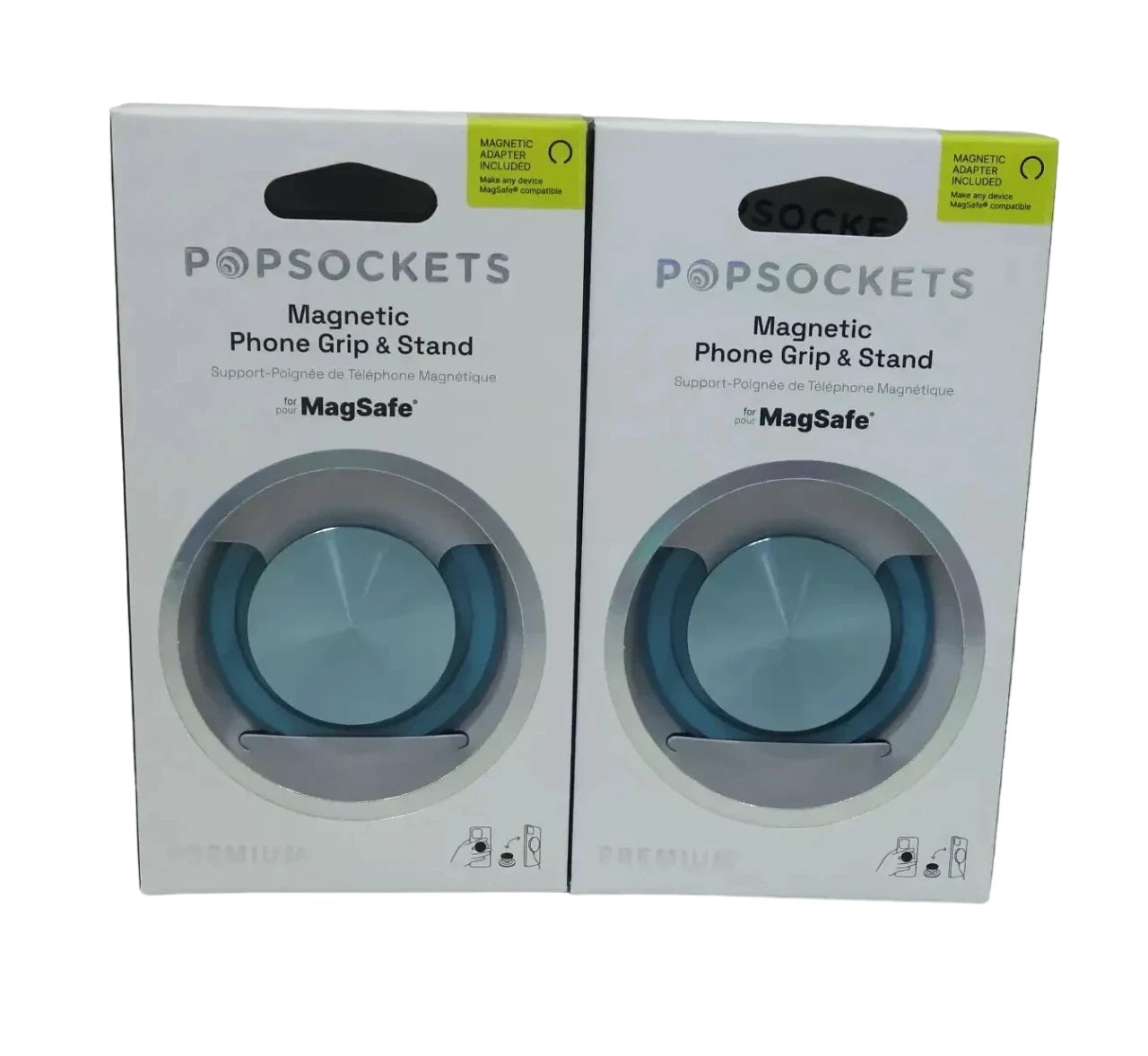 Lot of 2 POPSOCKETS Popgrip Magnetic Phone Grip & Stand MagSafe Blue