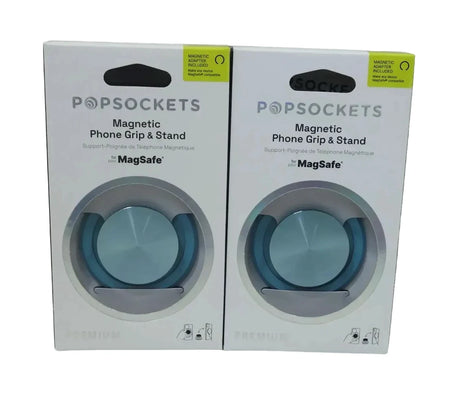 Lot of 2 POPSOCKETS Popgrip Magnetic Phone Grip & Stand MagSafe Blue