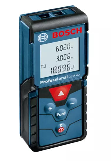 Bosch GLM 40 Laser Distance Measurer Professional Tool ±0.15m, 40m Range