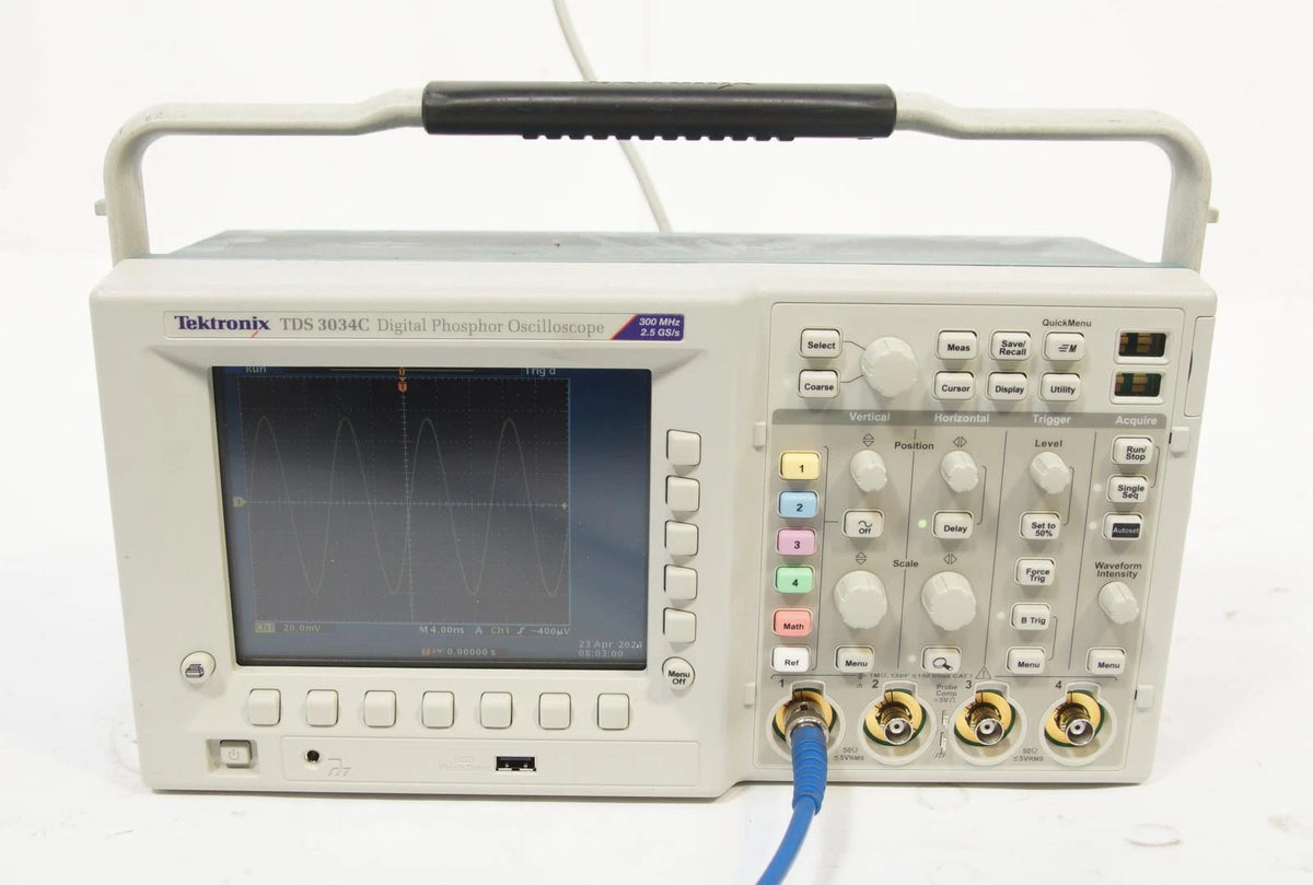 Tektronix TDS3034C 300 MHz 4CH 2.5 GSa/s DPO Oscilloscope with 3TRG 3FFT