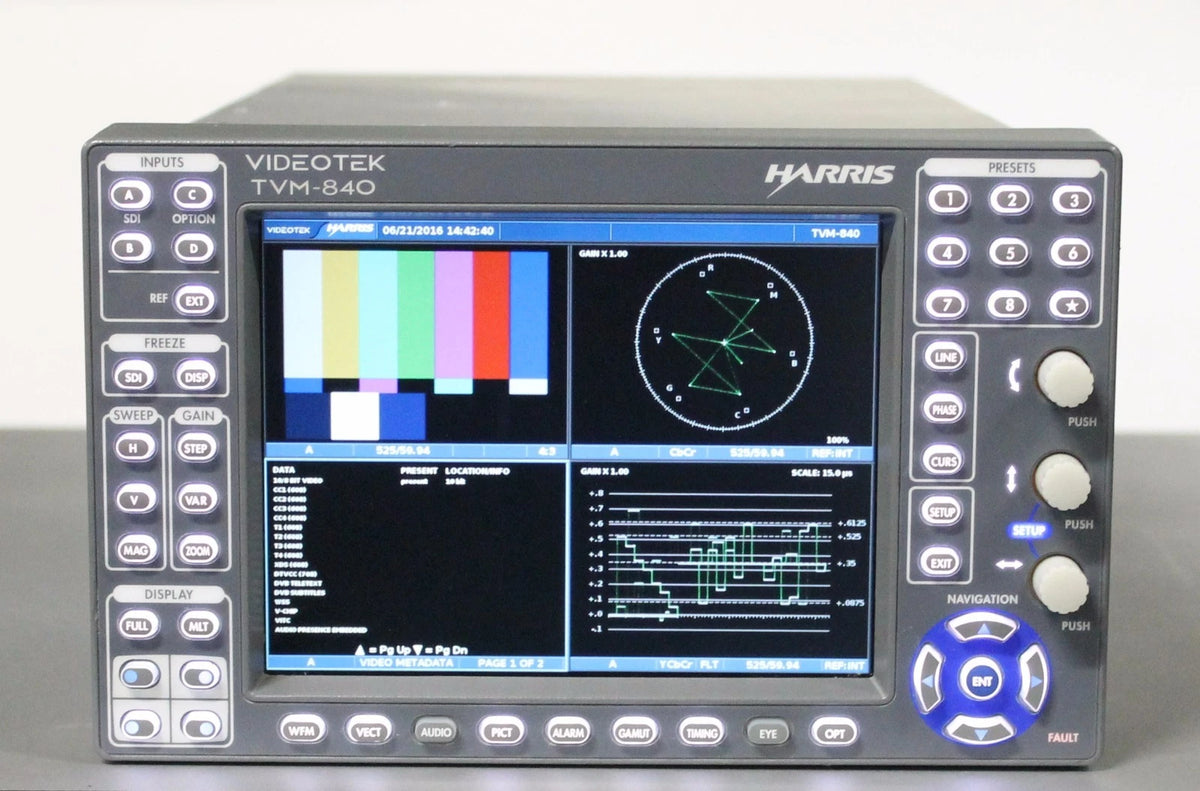 Videotek Harris TVM-840 Harris SDI Waveform Monitor