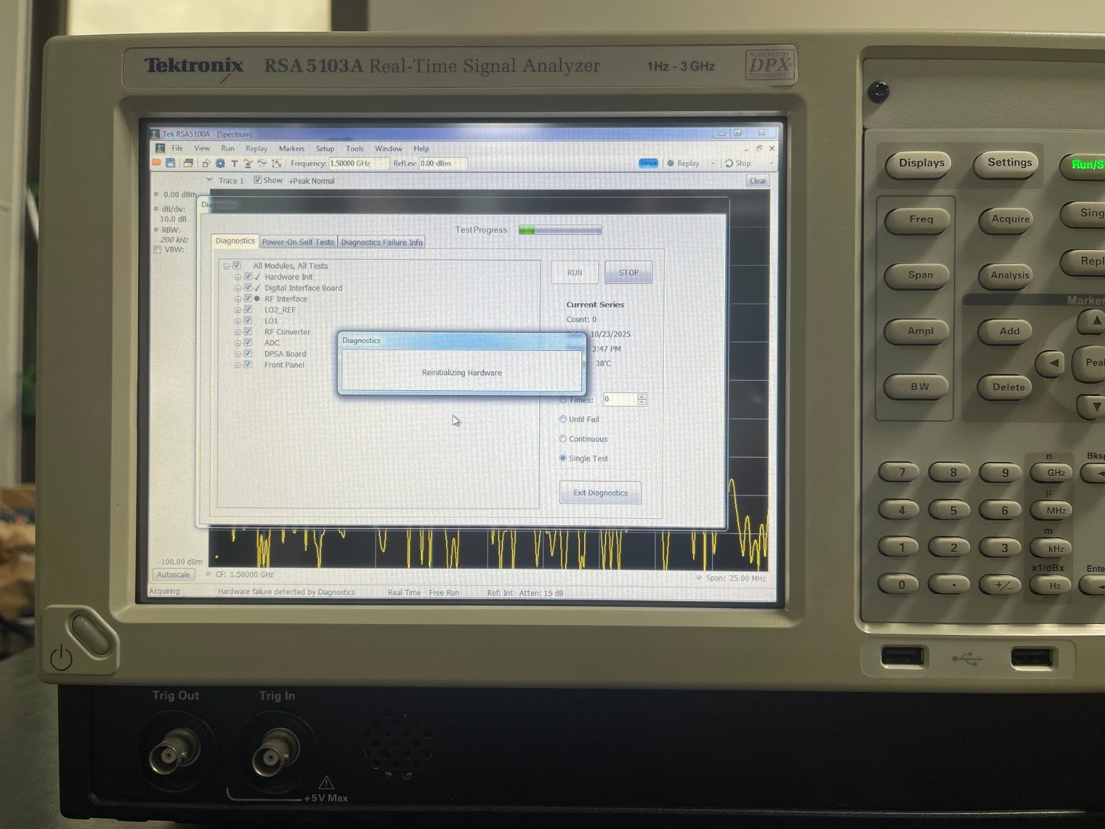 Tektronix RSA5103A Real Time Signal Analyzer w/ shipping box