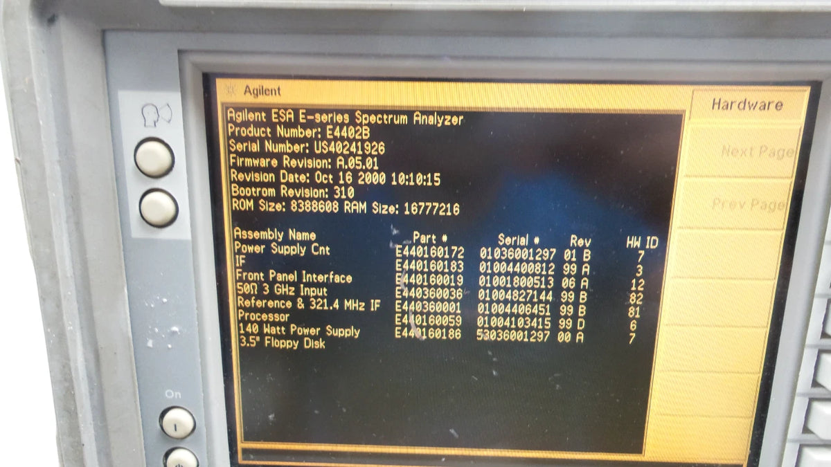 Agilent E4402B 100Hz to 3.0GHz ESA-E Series Spectrum Analyzer - Free Shipping