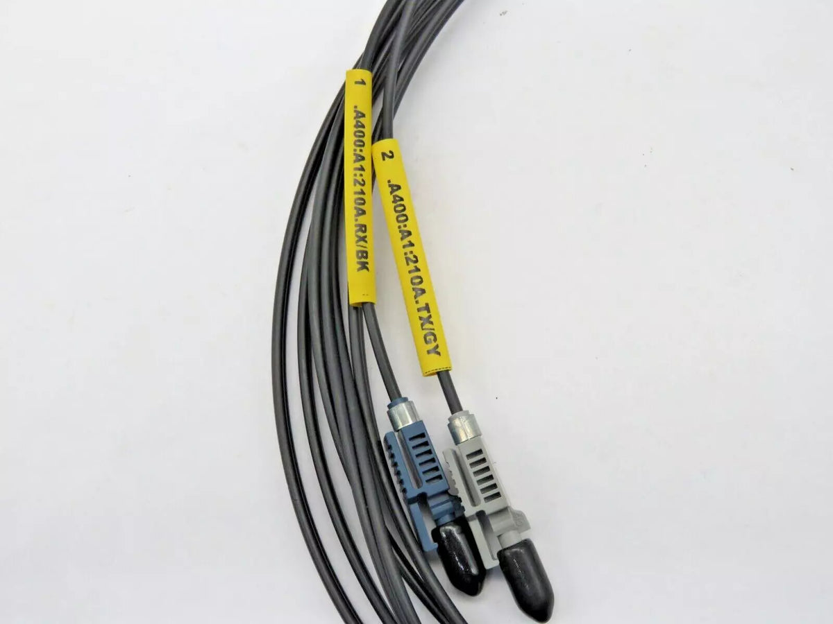 2m LC to LC Duplex Fiber Optic Cable A400: A1:210A RX/BK TX/GY