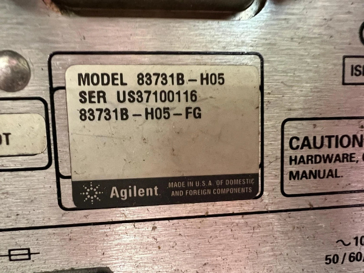 Agilent Keysight 83711B Synthesized CW Generator 1-20GHz Opt 1E5 SN US37100116