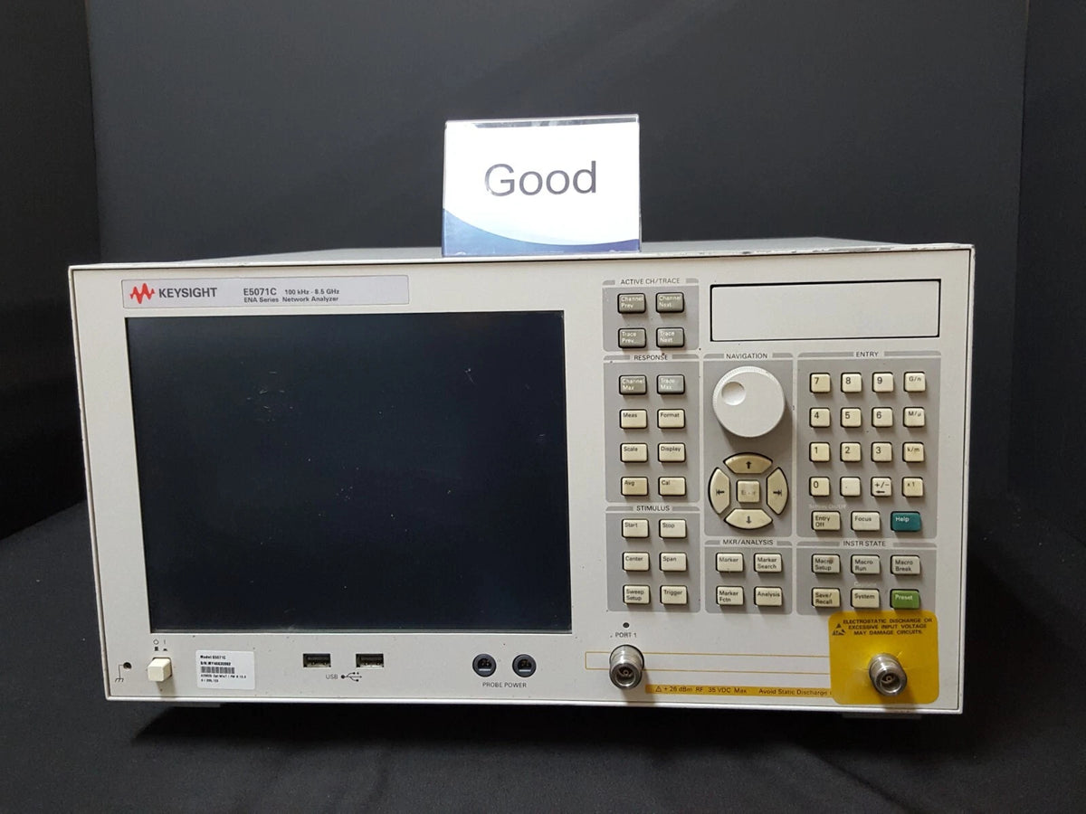 Keysight E5071C Network Analyzer 100kHz-8.5GHz Opt. Win7 285 1E5 (0882)