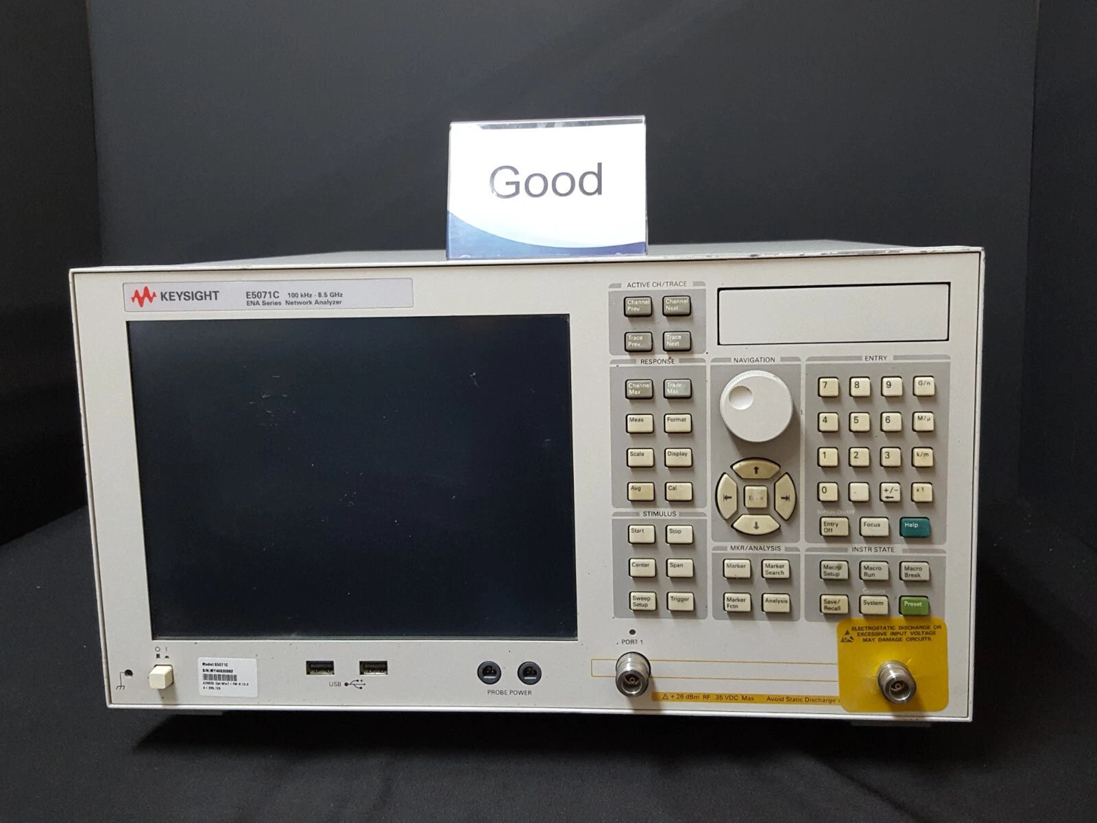 Keysight E5071C Network Analyzer 100kHz-8.5GHz Opt. Win7 285 1E5 (0882)