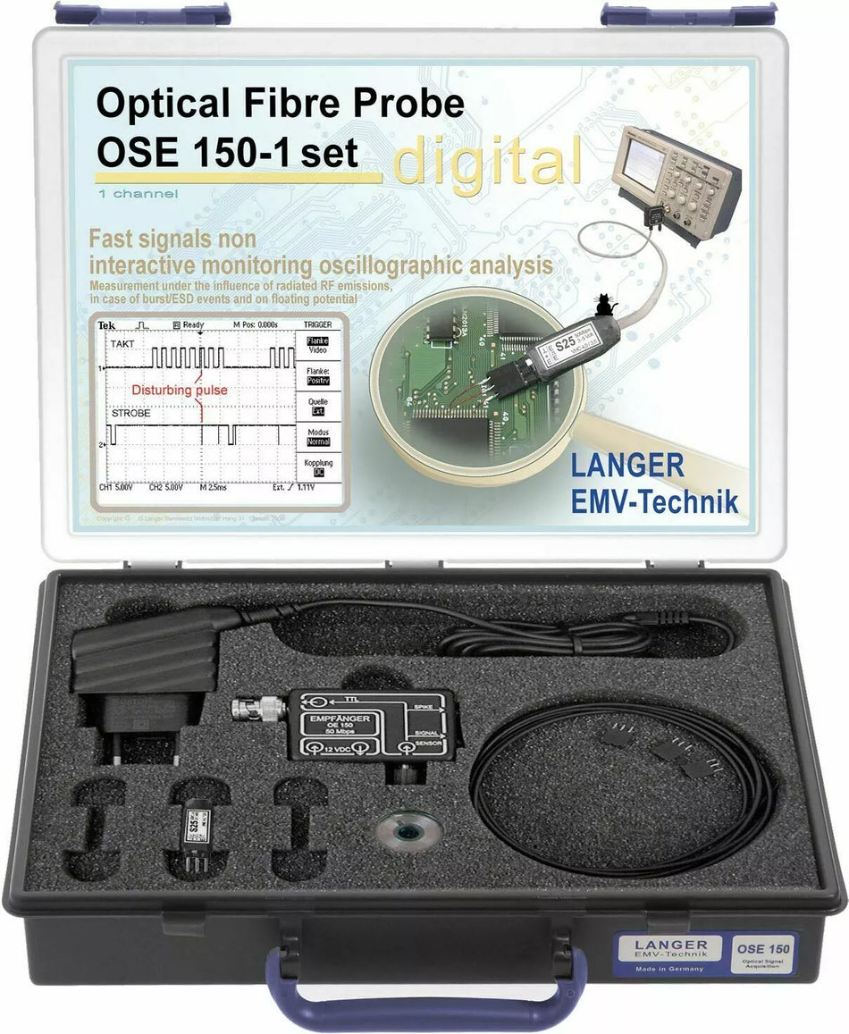 Langer EMV OSE 150-1 Set Optical Fiber Fibre Probe 1-channel 50Mbps EMC Probes