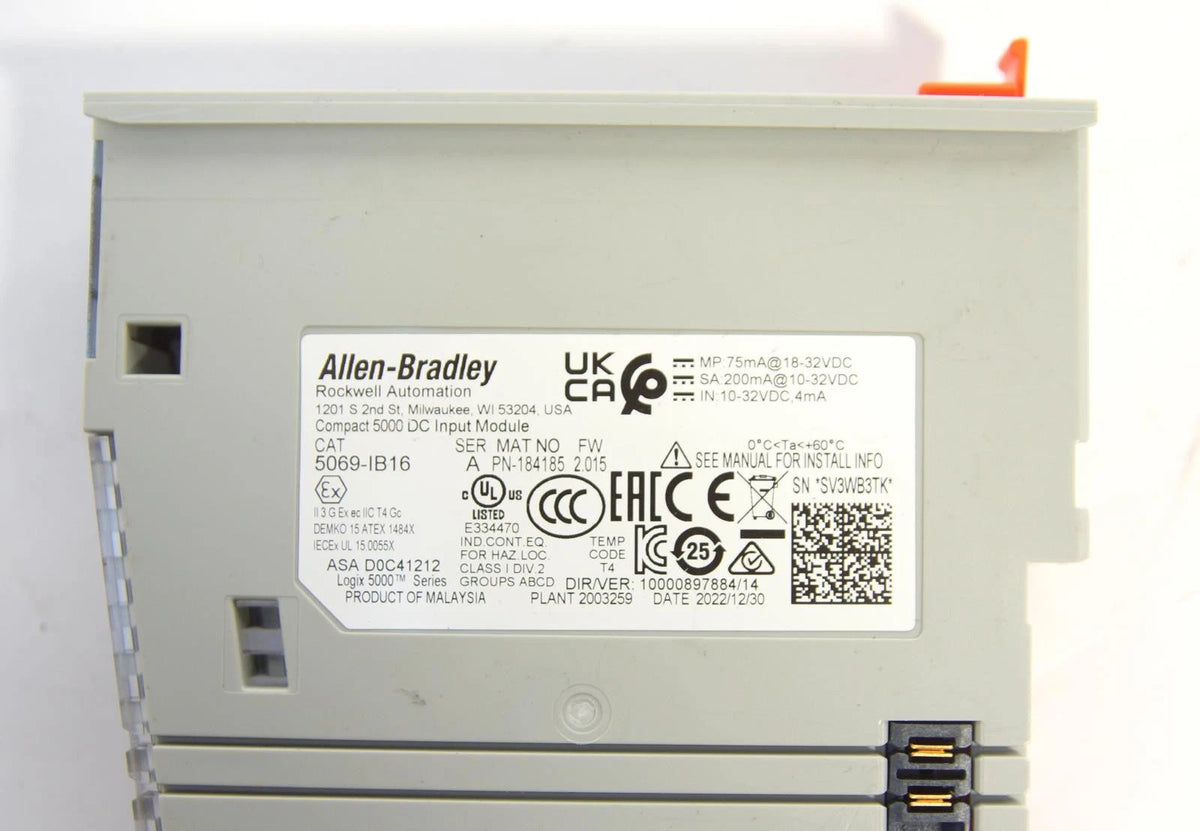 Allen Bradley 5069-IB16 Ser A Compact 5000 DC Input Module PN-184185