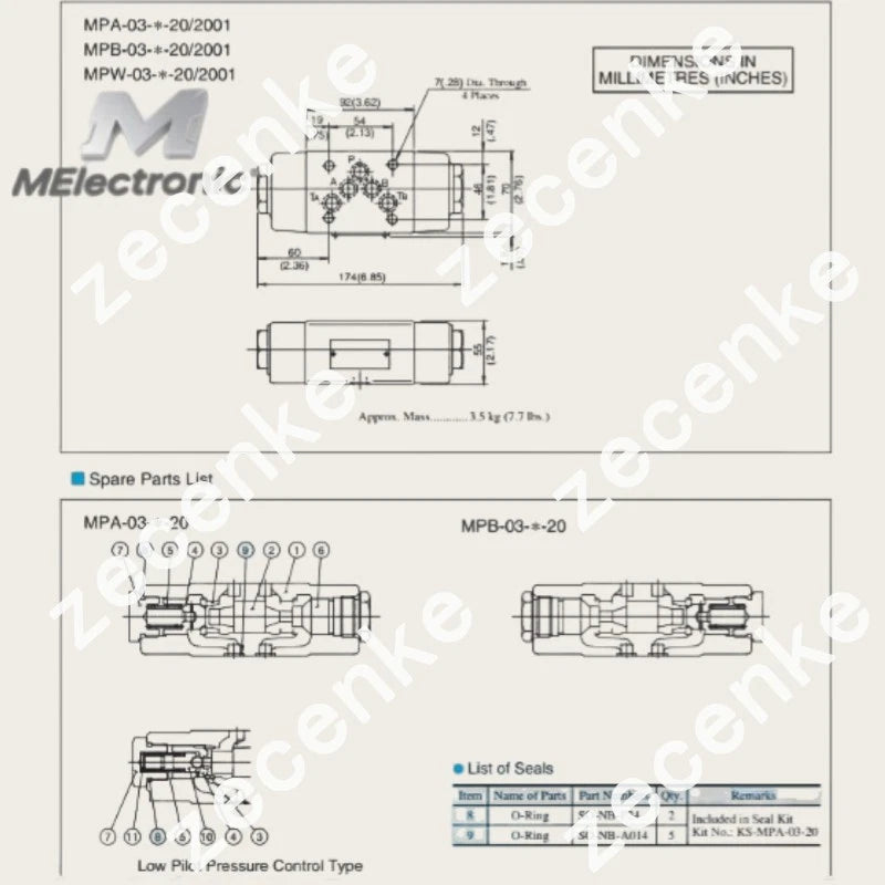 NEW ingYUKEN Pilot Operated Check Modular Valve MPA-04-10Y