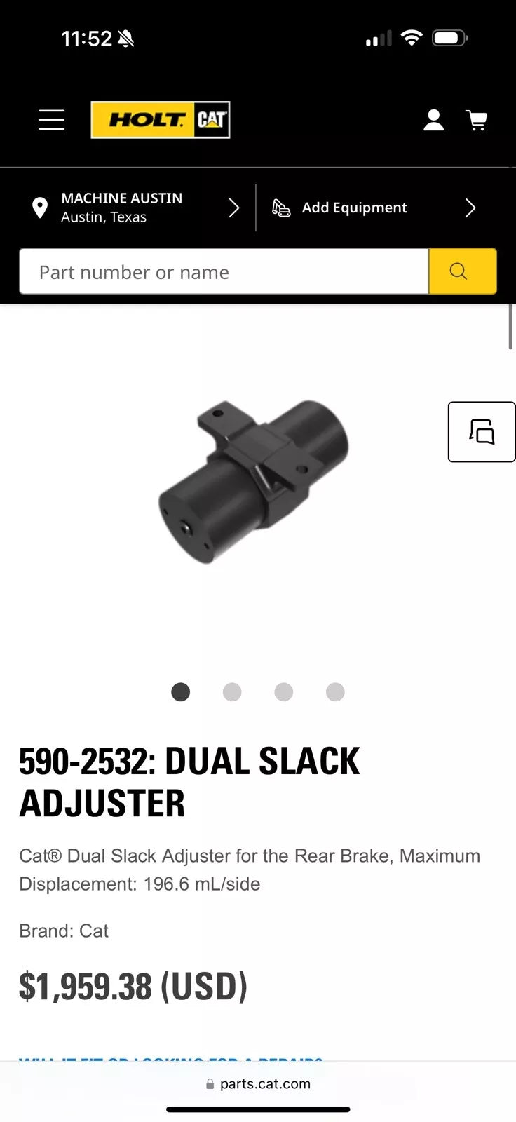 CAT 590-2532 Dual Slack Adjuster (New Sealed)