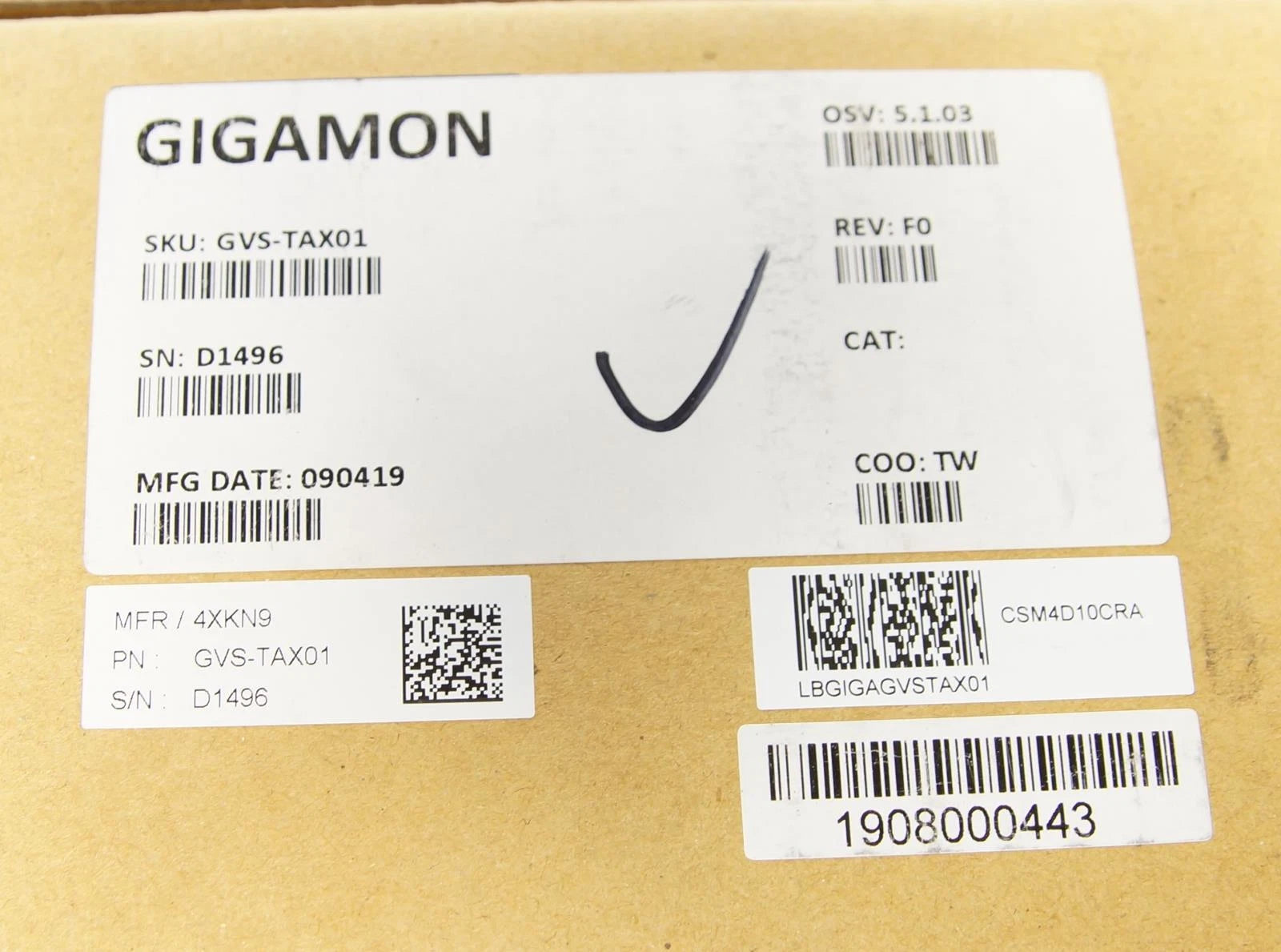 Gigamon GigaVUE TA GVS-TAX01 Edge Traffic Aggregation Node