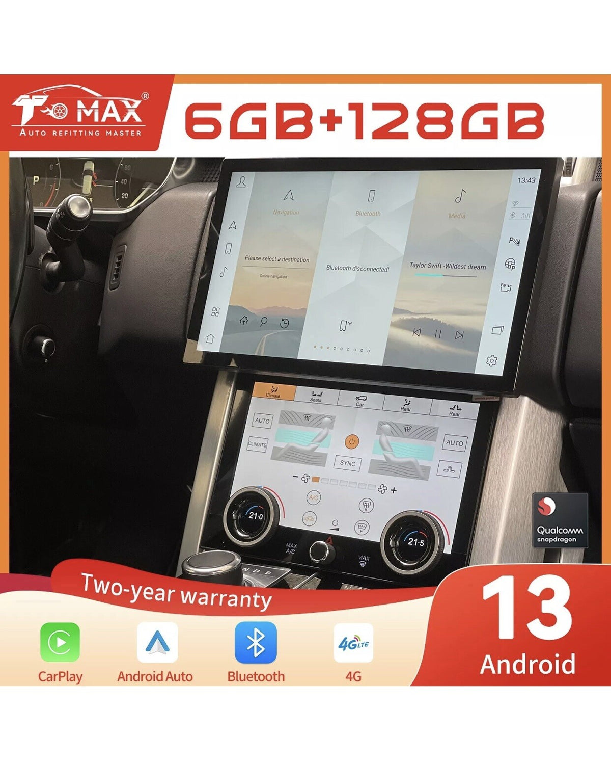 Range Rover Vogue L405 L494 13.3-inch Android Autoradio