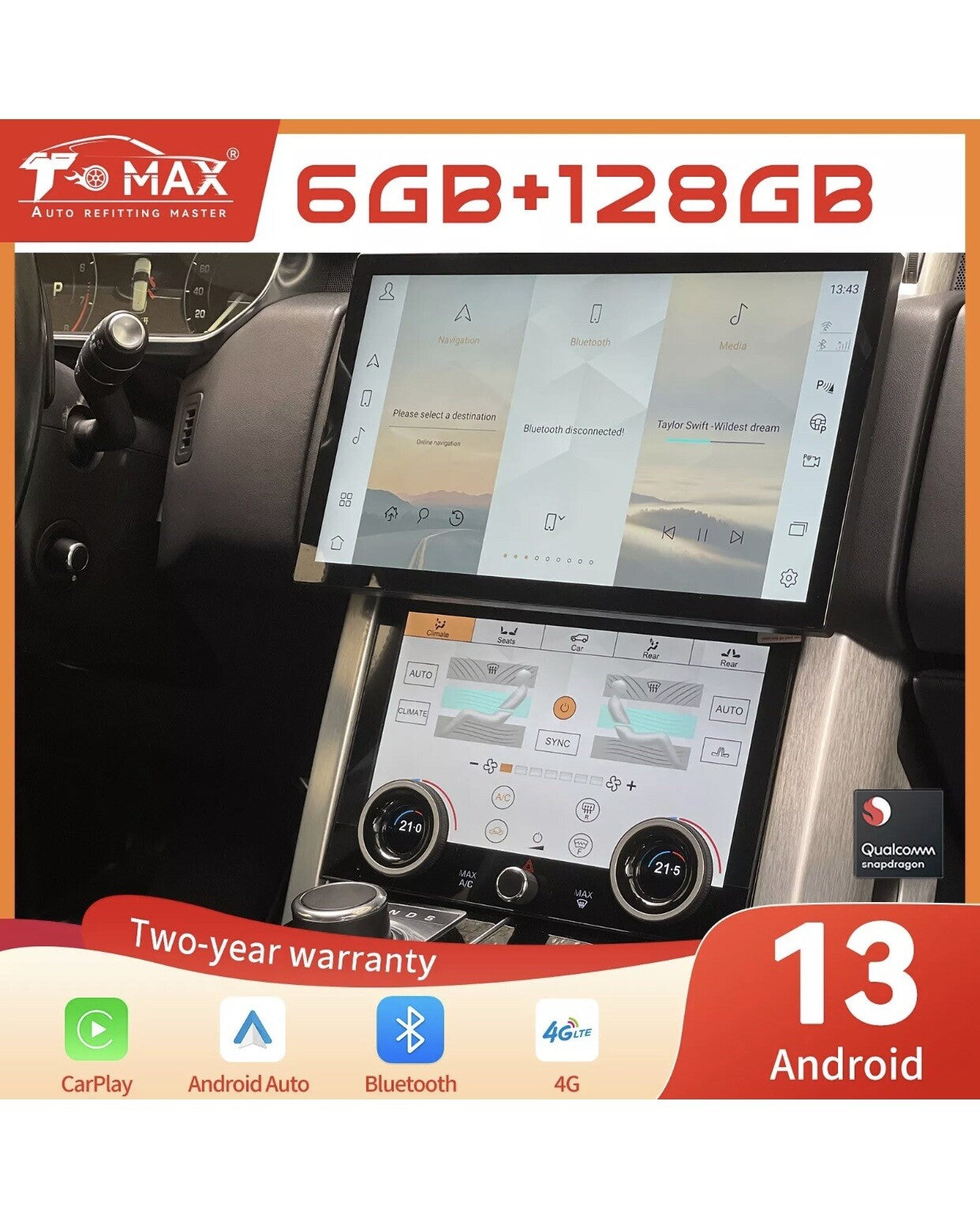 Range Rover Vogue L405 L494 13.3-inch Android Autoradio