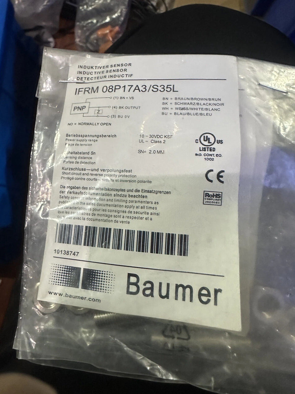 IFRM 08P17A3/S35L High-Pressure Sensor for Industrial Machinery