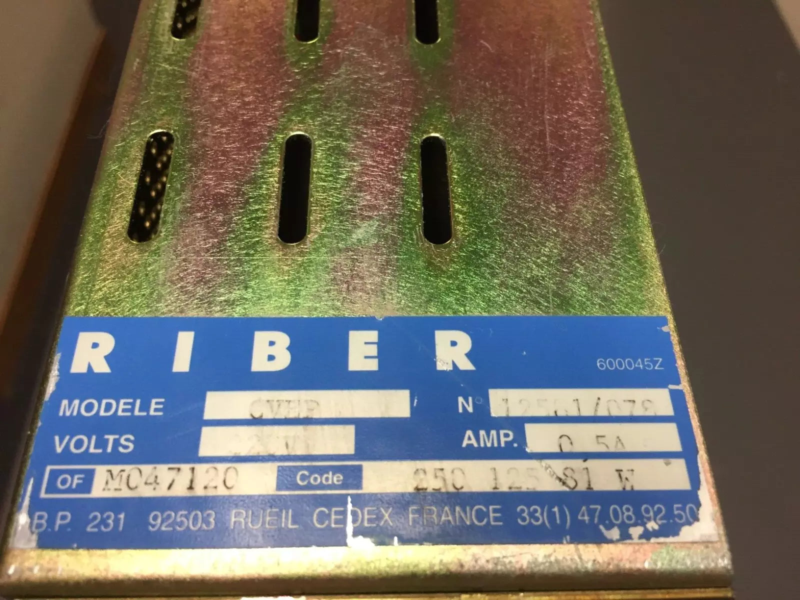 Riber Model CVEP Electronic Pneumatic Valve Control