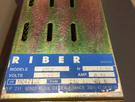 Riber Model CVEP Electronic Pneumatic Valve Control