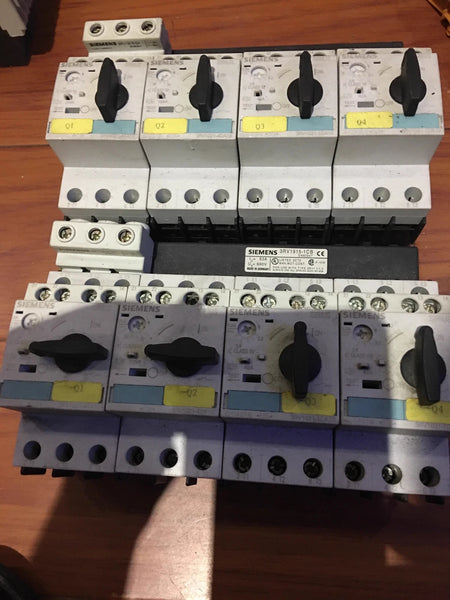 Siemens 3RV1021-4DA10 Circuit Breaker: 10 Amps, 3 Poles, Motor Protection