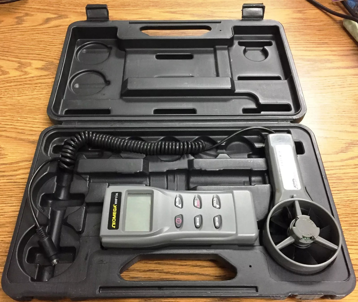 Omega HHF11A Air Velocity Humidity Dew Point Wet Bulb Air Volume Meter