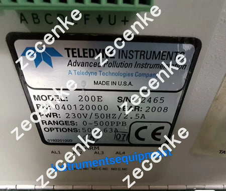 TELEDYNE 200E Chemiluminescence Nitrogen Oxide Analyzer with Shipping by DHL or FedEx