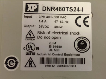 XP Power DNR480TS24-I DIN Rail Mount Power Supply
