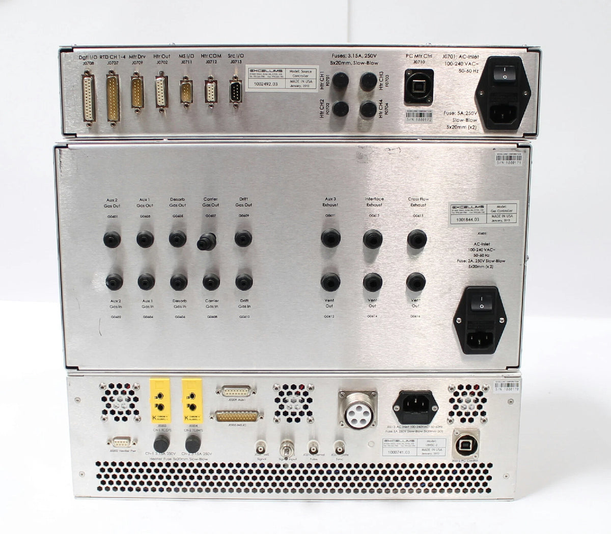 Lot of EXCELLIMS UIMSC-2 / Source Controller / Gas Controller