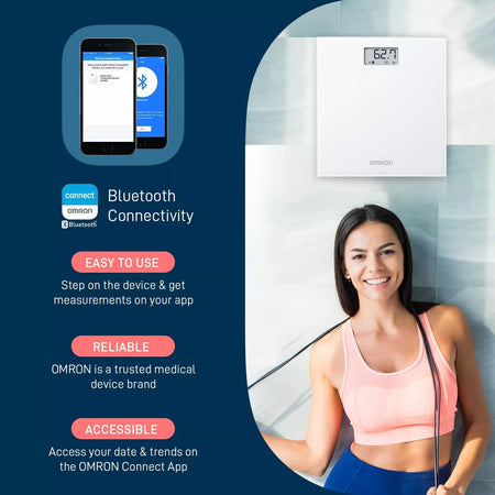 Omron HN 300T Ultra-Thin Bluetooth Digital Weight Scale for Home Use