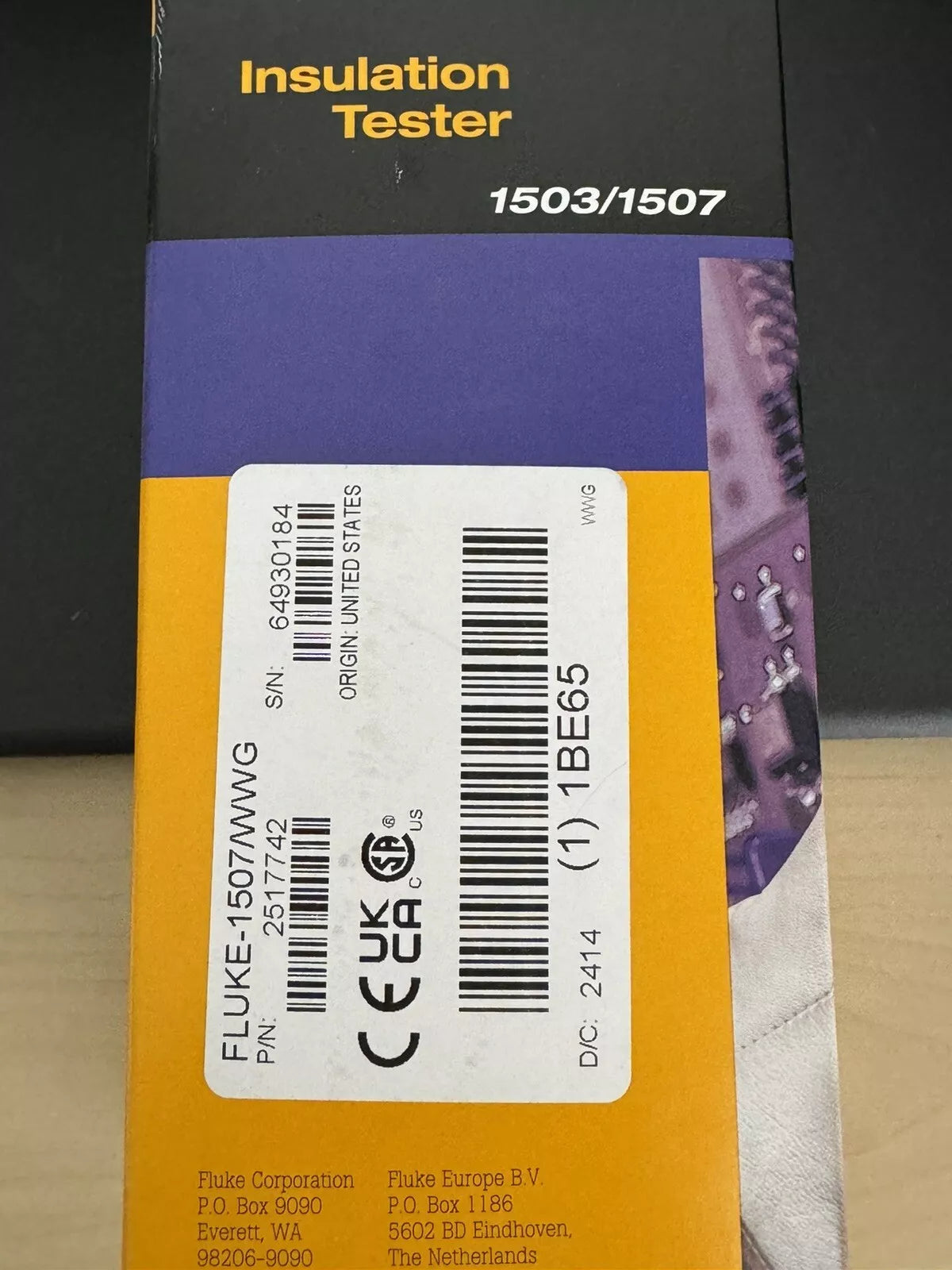 FLUKE 1507 Digital Insulation Resistance Tester (MFG-2024)