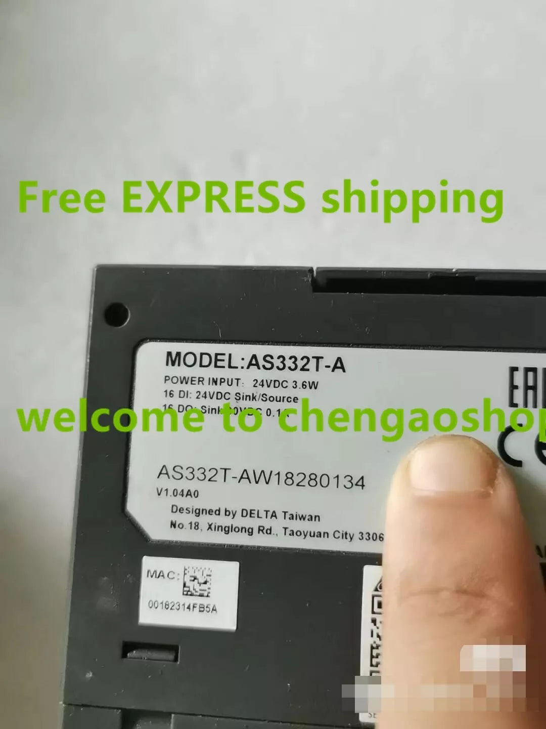 1pc USED Delta AS332T-A CPU Module TESTED By #V5F7 CH - XG eqpt