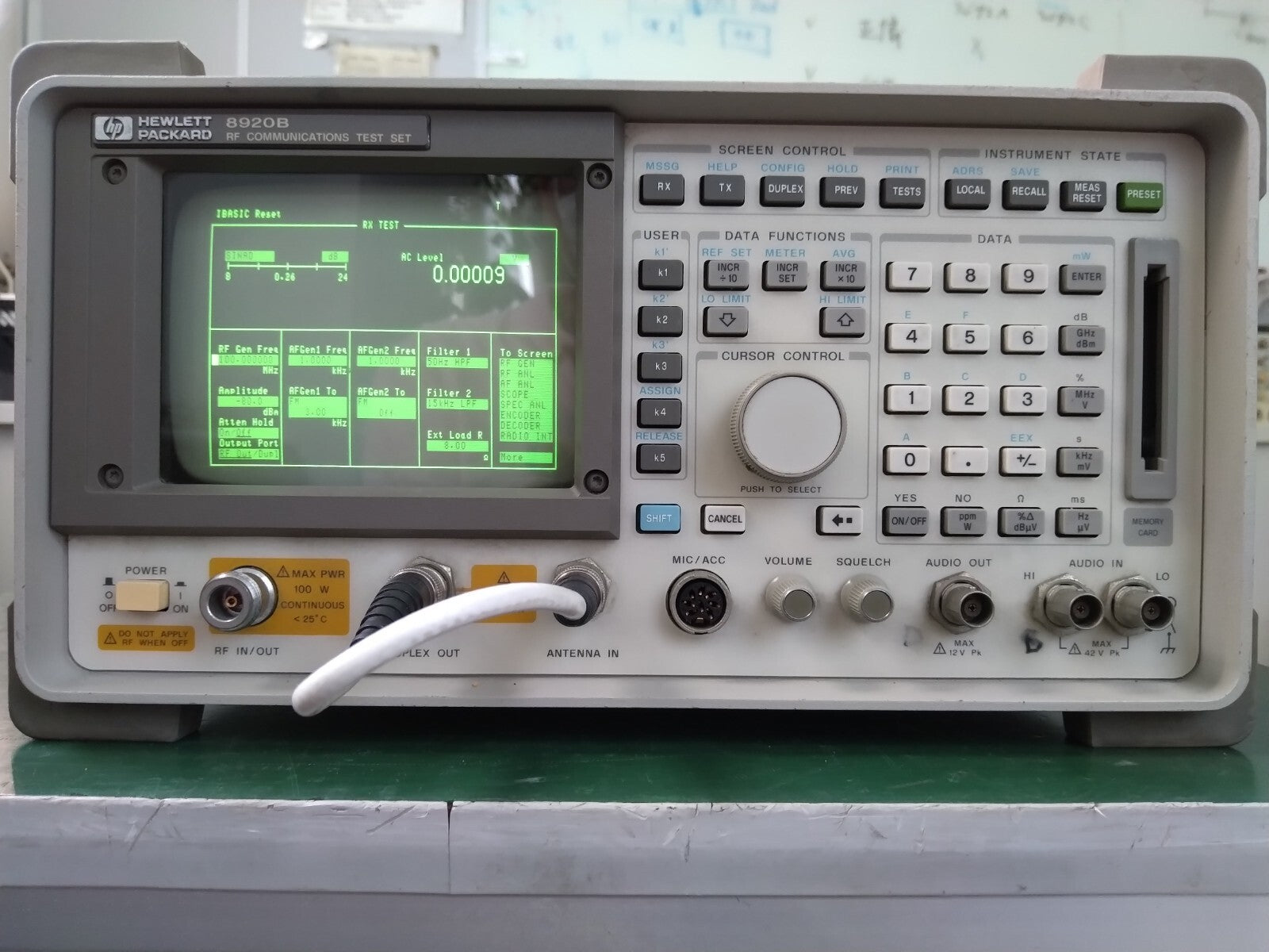 HP Agilent 8920B RF Communications Test Set  w/ opt. 016, 102_US39064829