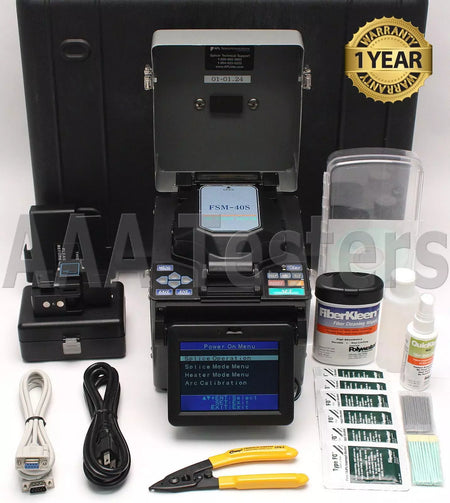 Fujikura FSM-40S SM MM Fiber Core Alignment Fusion Splicer FSM40S A w/ Cleaver - XG eqpt