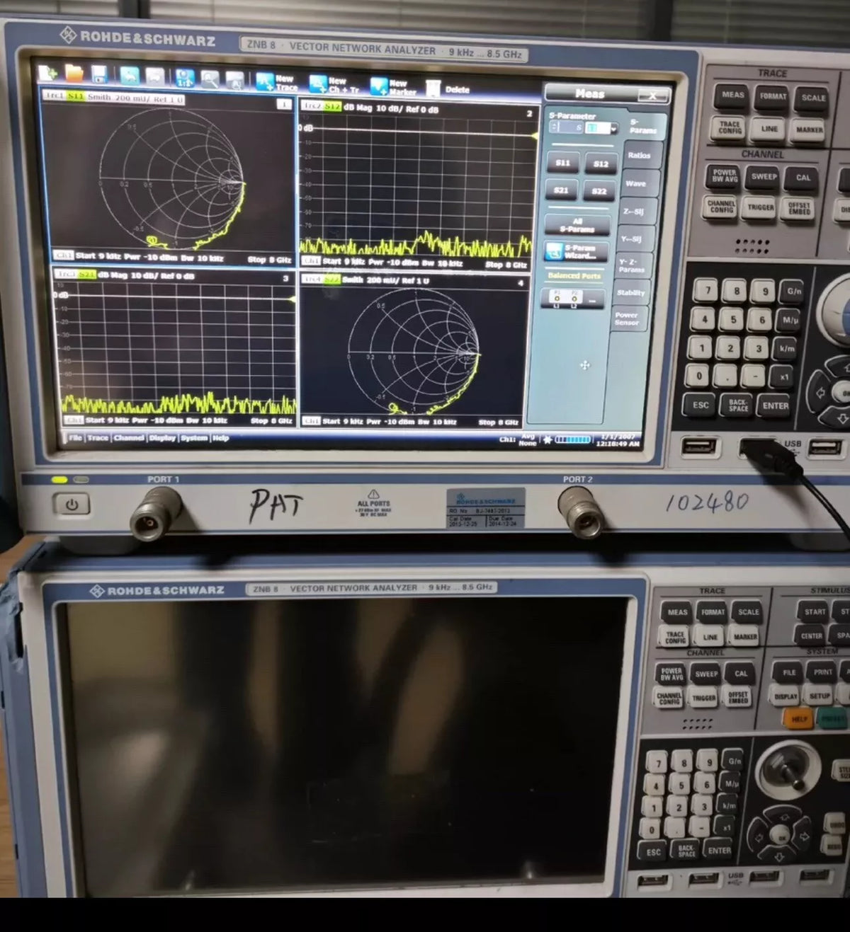 Rohde&Schwarz ZNB8 Vector Network Analyzer 8.5GHz 2-Port R&Sznb8