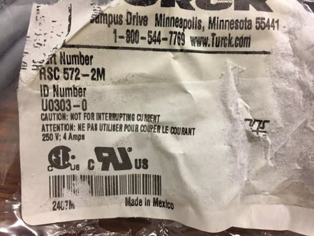 Turck RKC 572-2M, U5311-02 Cordset Cable