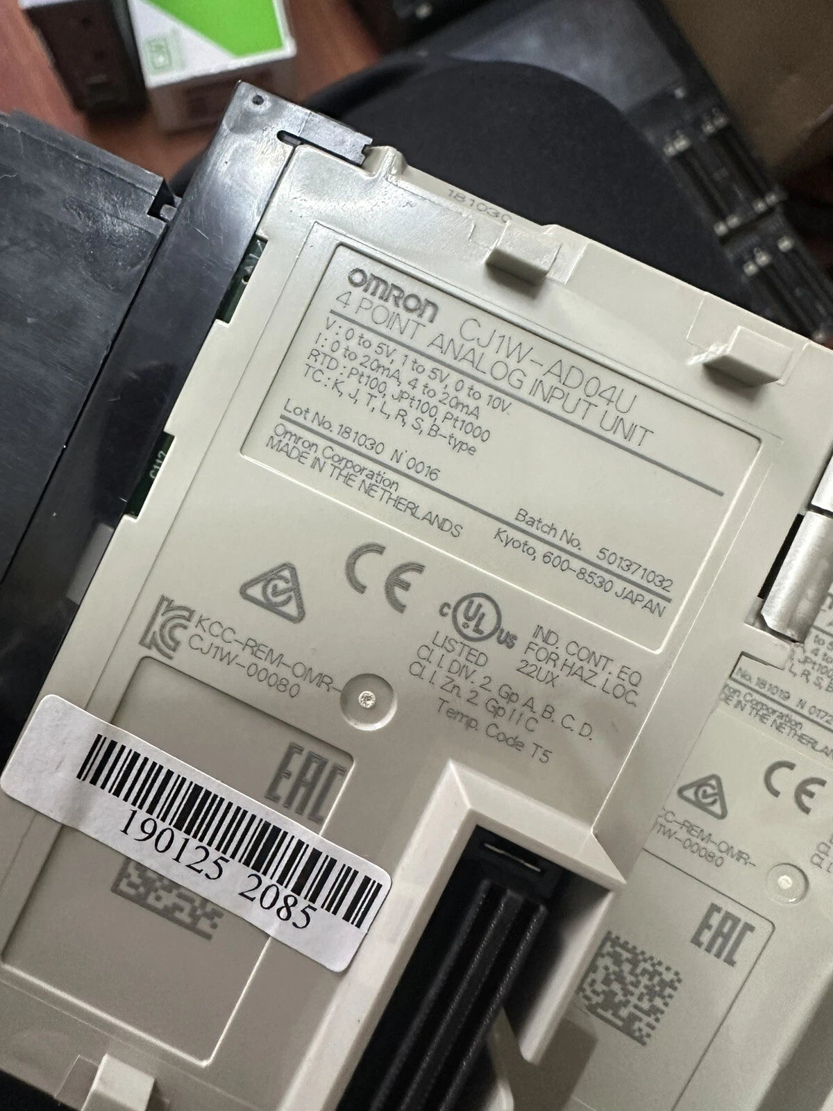 CJ1w-AD04U 4-Channel Analog Input Unit